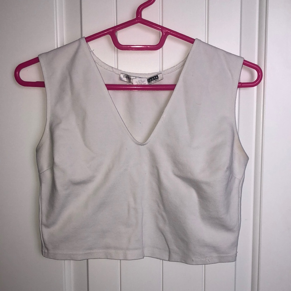 White crop top